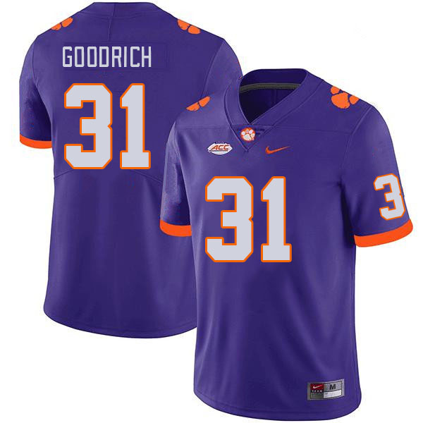 Clemson Tigers #31 Mario Goodrich College Football Jerseys Stitched Sale-Purple
